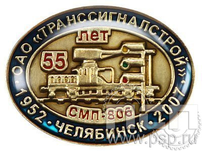 425.0. Значок 55 лет ОАО ТранссигналСтрой